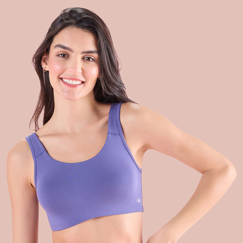 Nykd by Nykaa Soft Cup Easy-Peasy Slip-On Bra With Full Coverage-D. Purple-NYB113 (L)