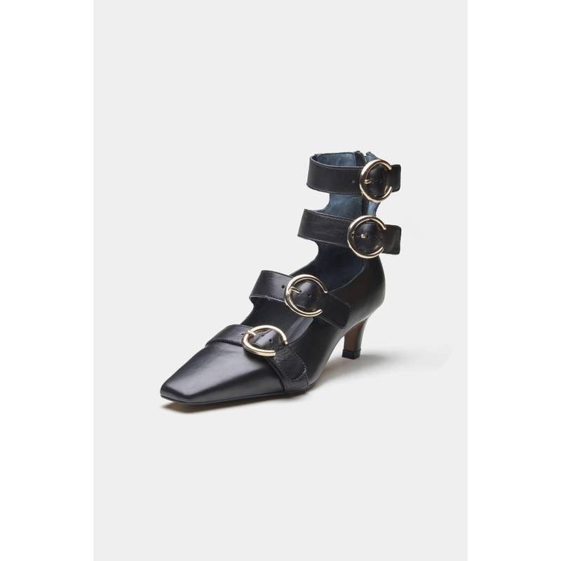 Oroh Women Black Mariana Kitten Heels (EURO 36)