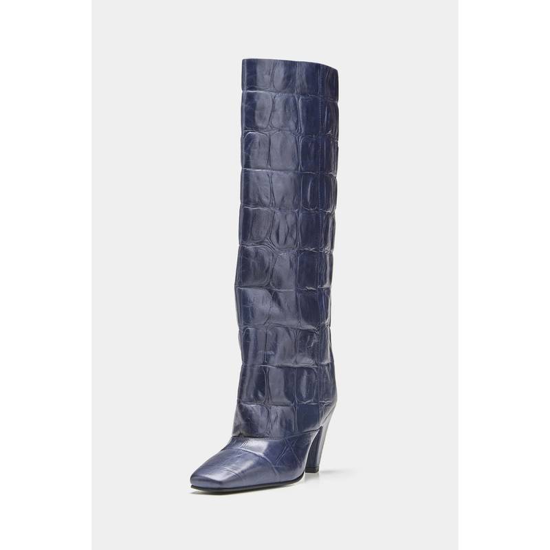 Oroh Women Navy Blue Patricia Casual Boots (EURO 36)