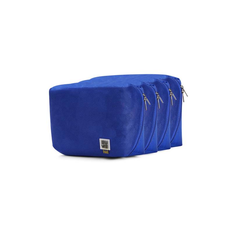 EUME Packing Cubes Luggage Organiser Pouches - Blue (Pack of 4) (M)