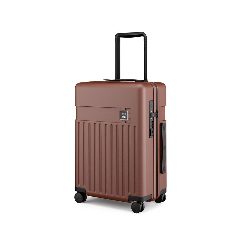 EUME Classic Polycarbonate TSA Lock Hard Trolley Bag - Cambridge Brown (S)