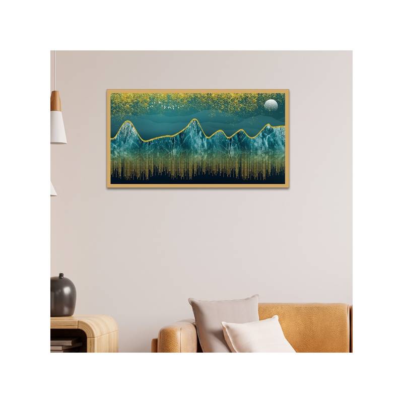 Dekorstation Painting For Abstract Art Prints Floating Frame Wall Painting (12x24 inches)