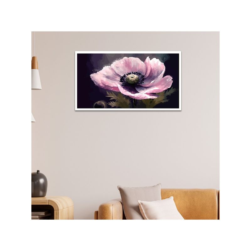 Dekorstation Floral Nature Flower Art Floating Frame Flower Wall Painting (12x24 inches)
