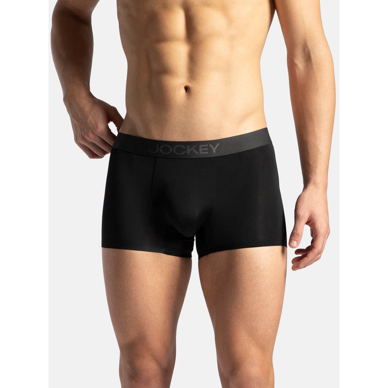 Jockey IC44 Men Tactouch Microfiber Seamfree Bonded Tech Solid Trunk - Black (M)