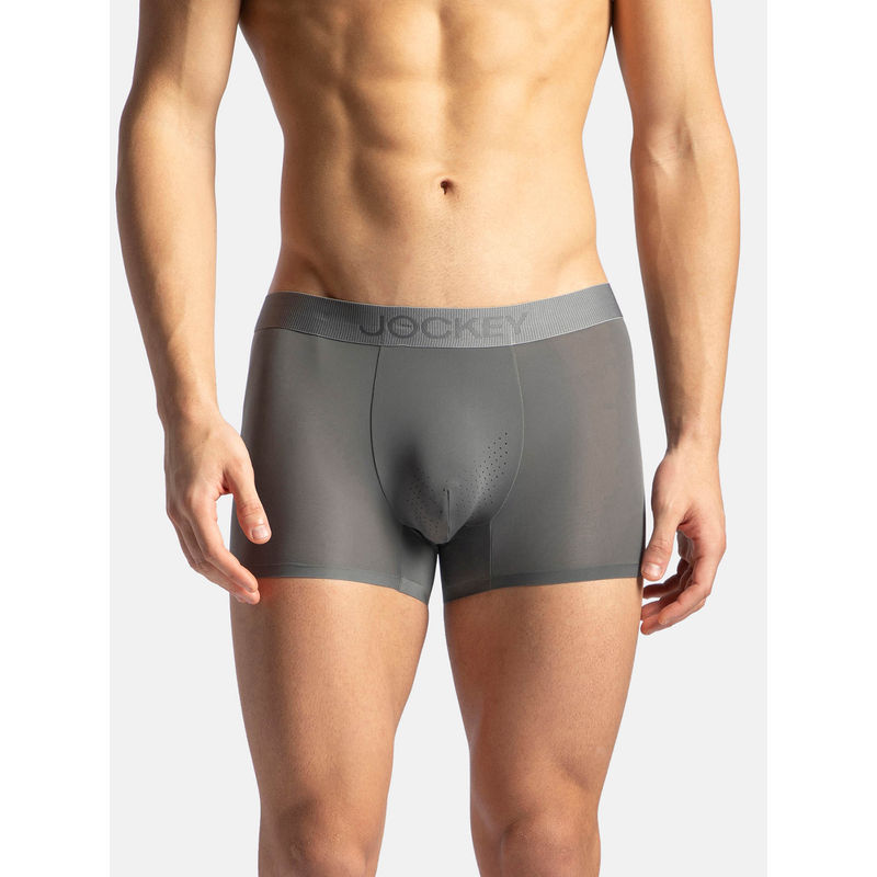 Jockey IC44 Men Tactouch Microfiber Seamfree Bonded Tech Solid Trunk - Grey (M)