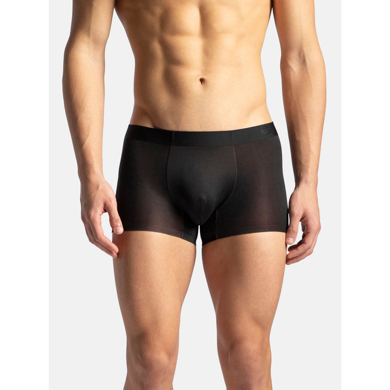 Jockey IC45 Men Texcelight Microfiber Bonded Tech Seamfree Solid Trunk - Black (L)