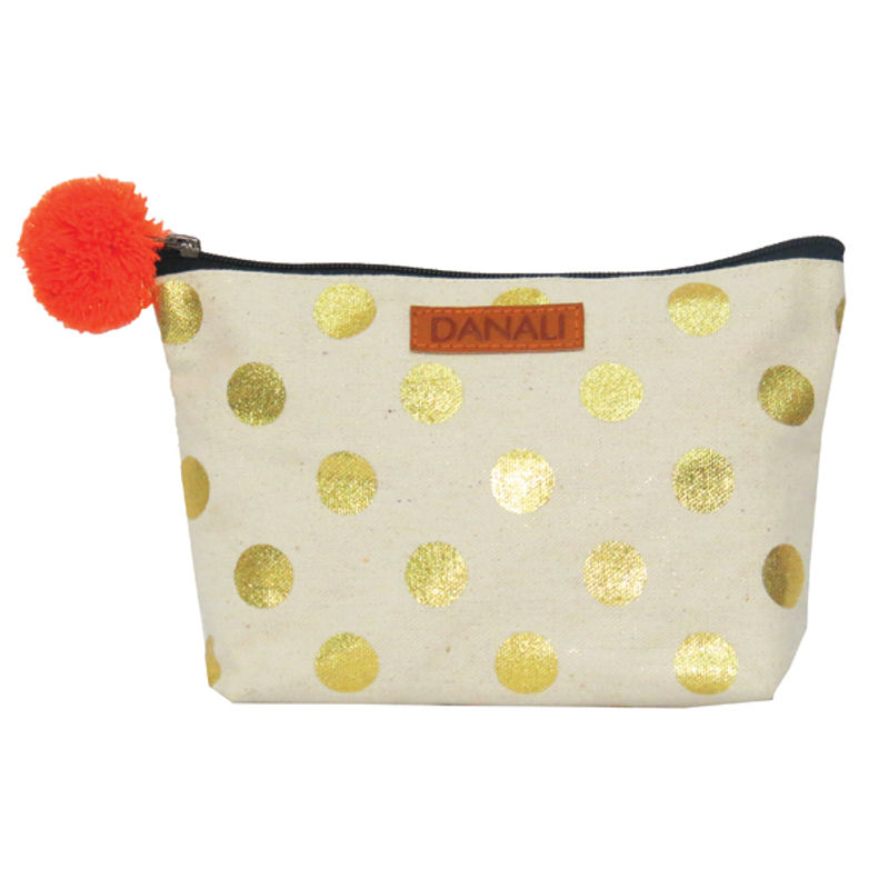 Danali Gold Foil Printed "POLKA DOT DESIGN" Utility Pouch