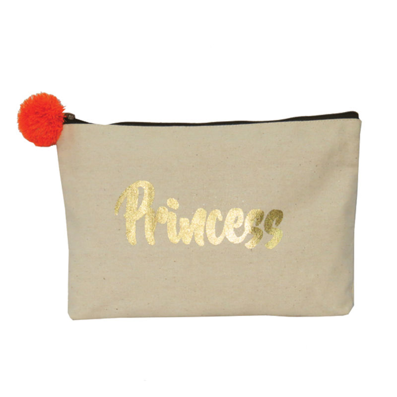 Danali Gold Foil Printed "PRINCESS" Utility Pouch