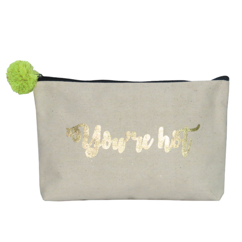 Danali Gold Foil Printed "YOU'RE HOT" Utility Pouch