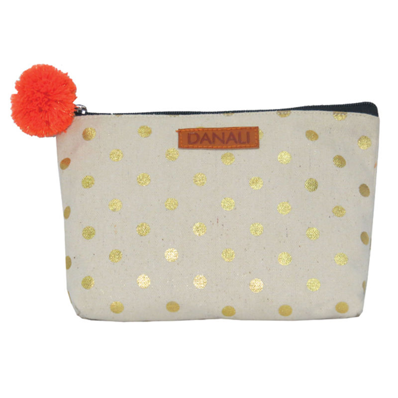 Danali Gold Foil Printed "MED DOT DESIGN" Utility Pouch