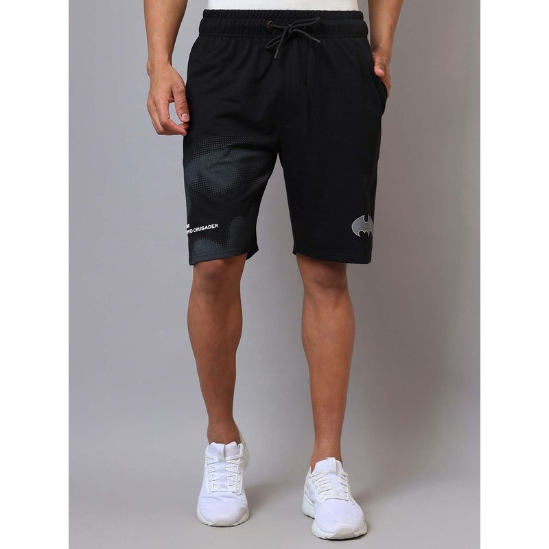 Free Authority Official Dc Comics Batman Graphic Cotton Blend Black Shorts (32)