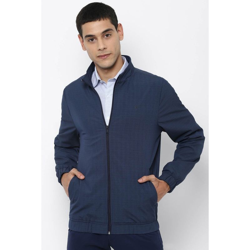 Allen Solly Men Checks Navy Jacket Buy Allen Solly Men Checks Navy