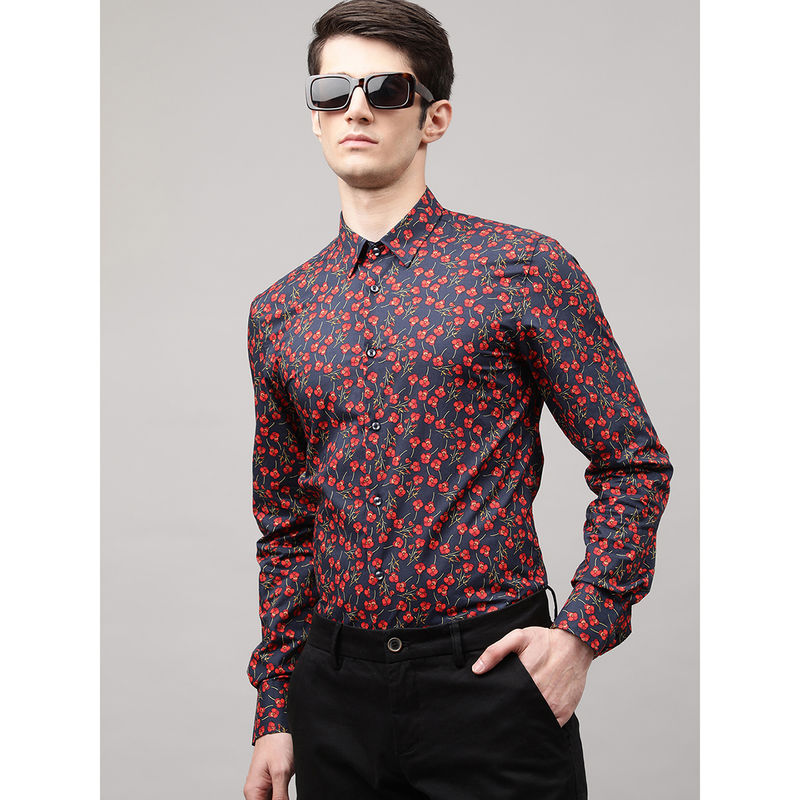 Antony Morato Napoli Slim Fit Shirt In Soft Touch Printed Cotton Fabric (50)