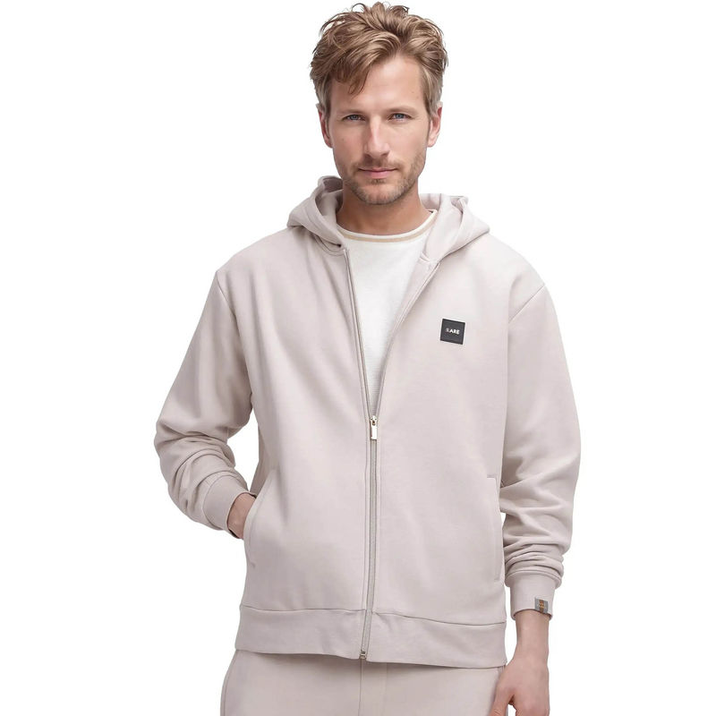 Rare Rabbit Anderson Off White Brand Logo Regular Fit Hoodie (M)