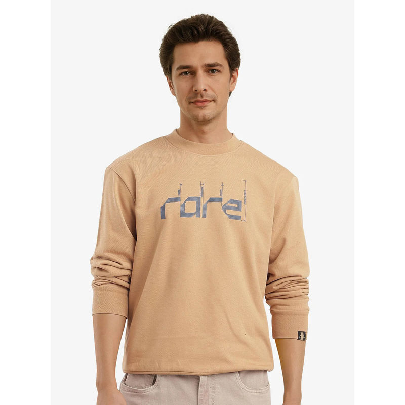 Rare Rabbit Emry Cream Graphic Sweatshirt (S)
