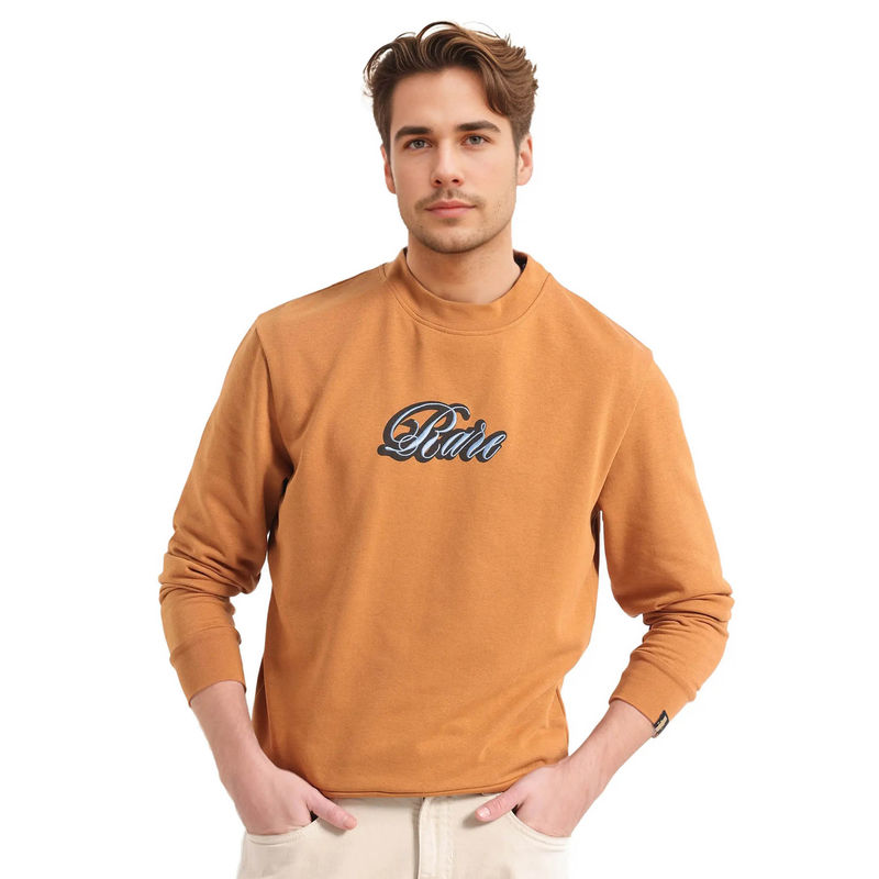 Rare Rabbit Frejus Dusky Orange Embroidered Sweatshirt (XS)