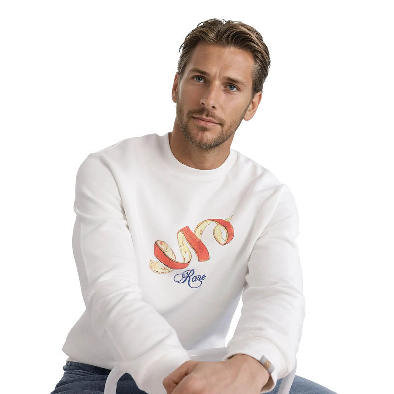 Rare Rabbit Pend White Graphic Sweatshirt (S)