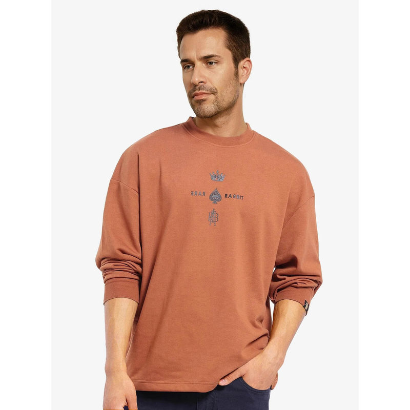 Rare Rabbit Remor Rust Graphic Sweatshirt (M)