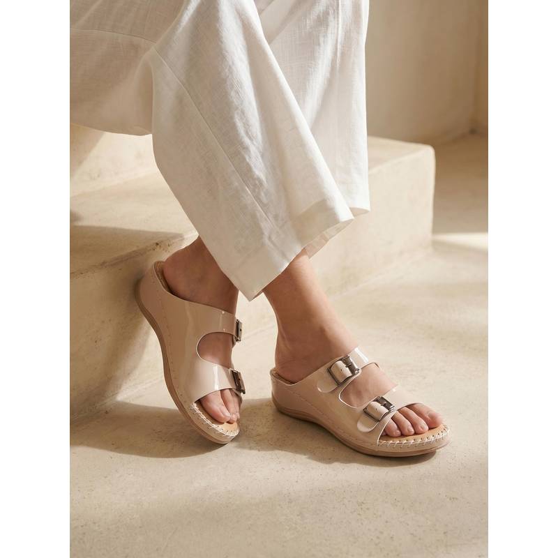 Chaal Chalan Women Axelle Sandals - Cream (UK 4)