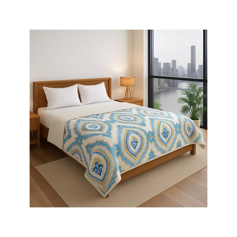 Signature Super Soft All Weather Bed Ac Dohar - Blue (Double)