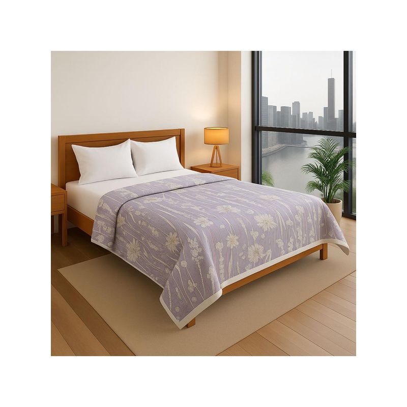 Signature Super Soft All Weather Double Bed Ac Dohar - Purple (Single)