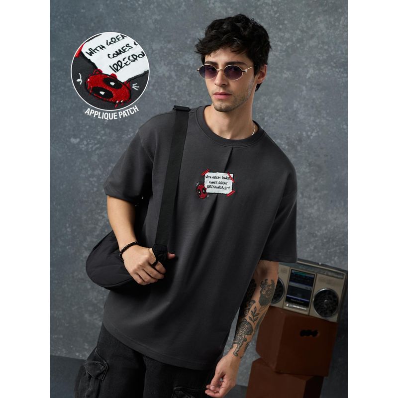 The Souled Store Official Deadpool: The Degenerate Men Oversized T-Shirts (XXS)