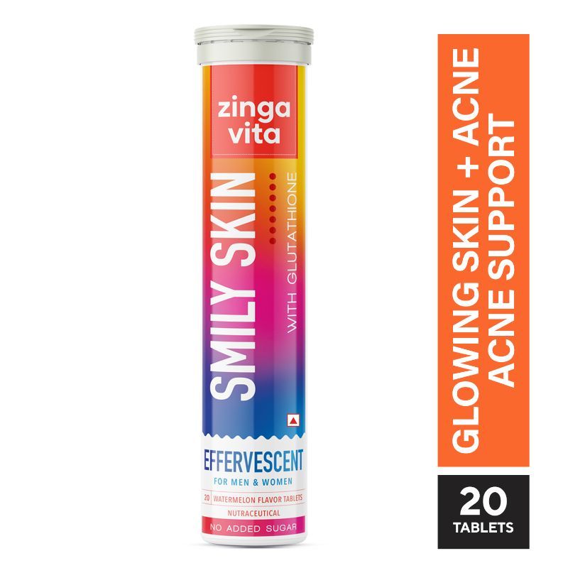 Buy Zingavita Smily Skin Glutathione + Vitamin E Tablets for Glowing