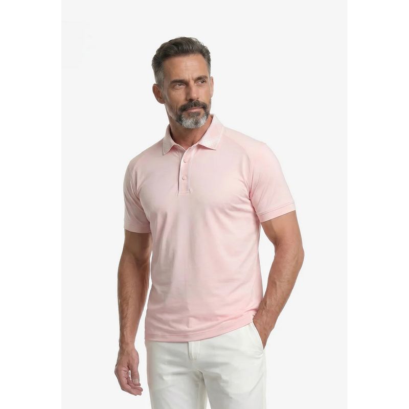 OUTERWORLD Adora Blush Pink Travel Polo T-Shirt (S)