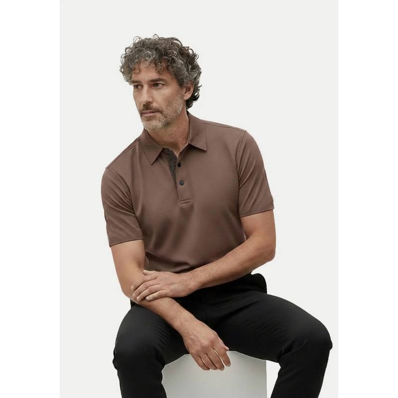 OUTERWORLD Noble Edge Polo Brown T-Shirt (S)