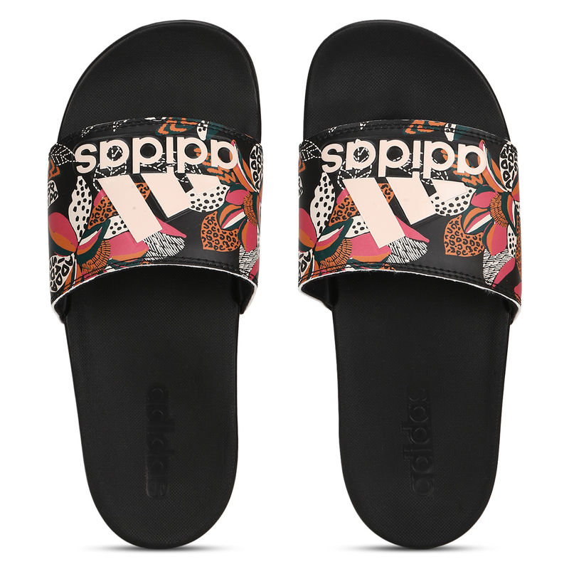 Adidas cloudfoam slides discount black