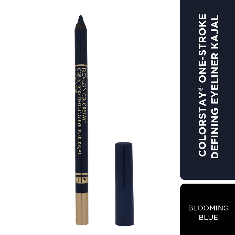 Revlon Colorstay One-Stroke Defining Eyeliner Kajal + Free Sharpener - Blooming Blue