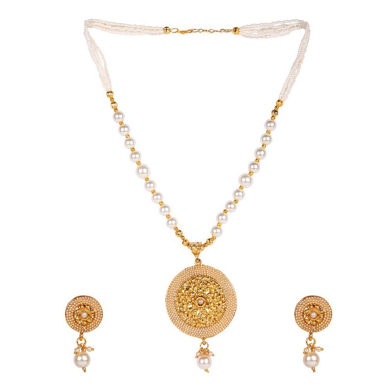 Buy Anika's Creation Exclusive Pearl Embedded Jewellery Set for Women