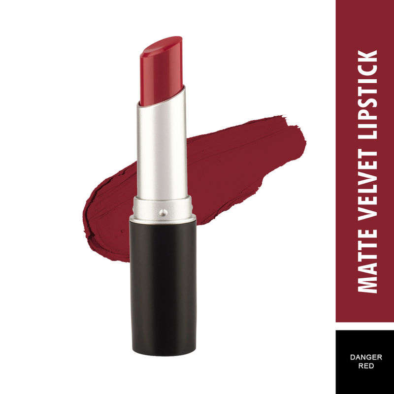 Swiss Beauty Matte Smooth Velvet Lipstick - 304 Danger Red