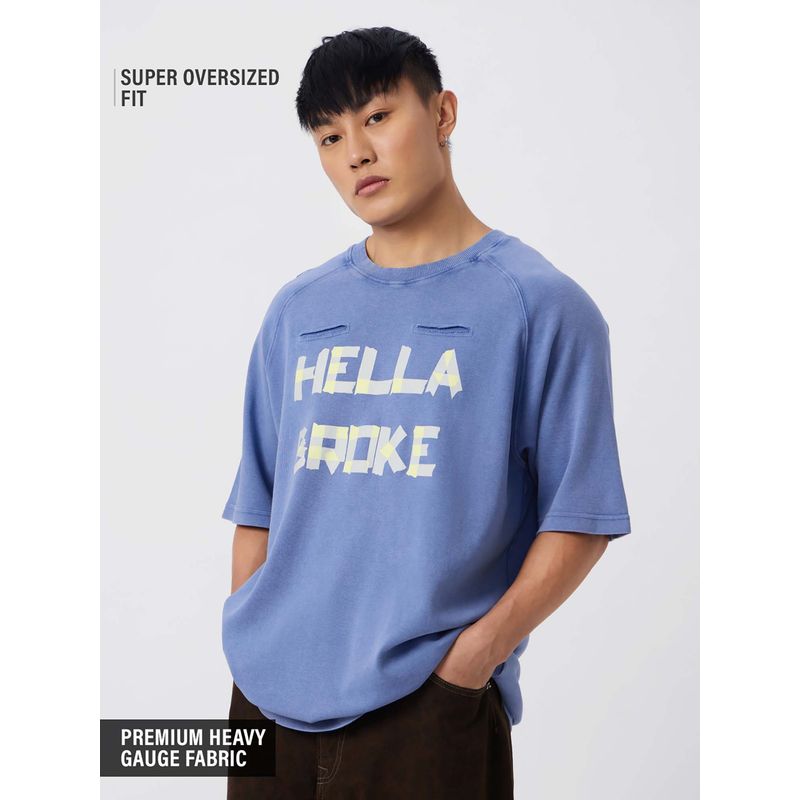 The Souled Store Hella Broke Men Oversized T-Shirt (XL)