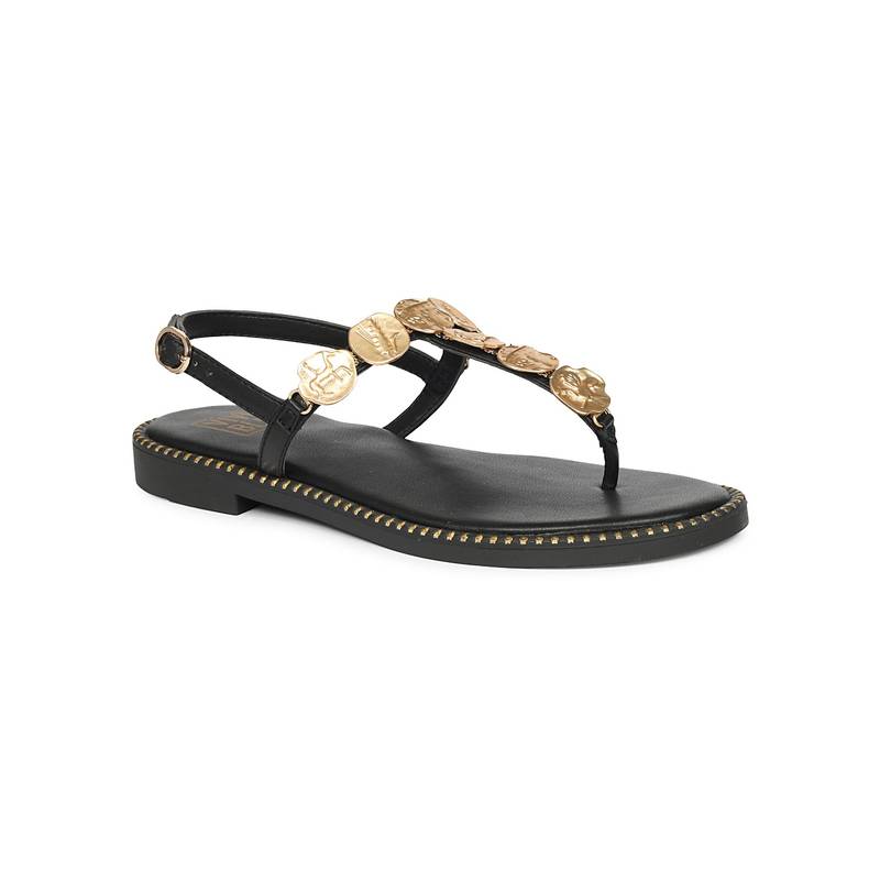Saint G Women Viviblu Black Sandals (EURO 36)