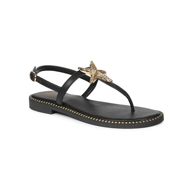Saint G Women Viviblu Black Sandals (EURO 36)