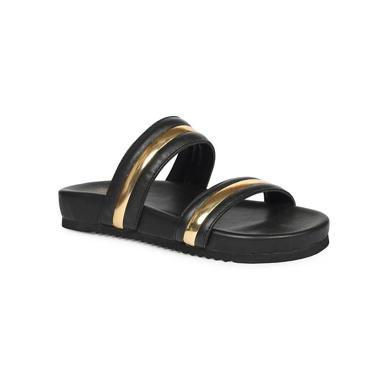 Saint G Women Viviblu Black Sandals (EURO 36)