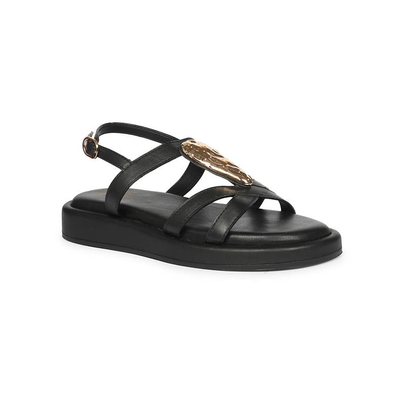 Saint G Women Viviblu Black Sandals (EURO 36)