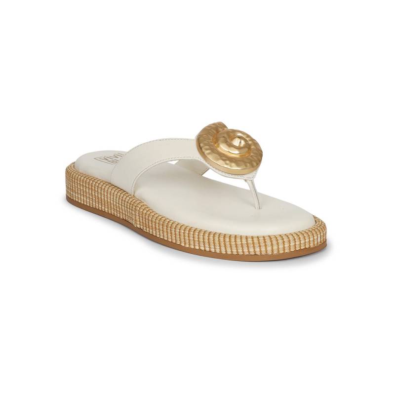 Saint G Women Viviblu Off White Sandals (EURO 36)