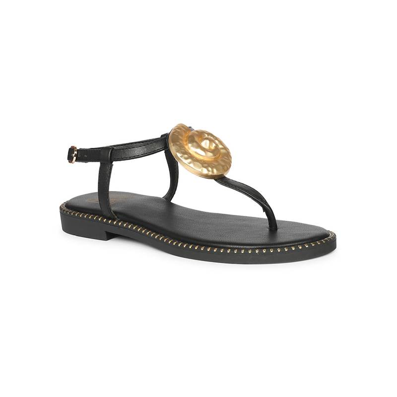 Saint G Women Viviblu Black Sandals (EURO 36)