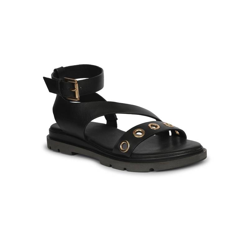 Saint G Women Viviblu Black Sandals (EURO 36)