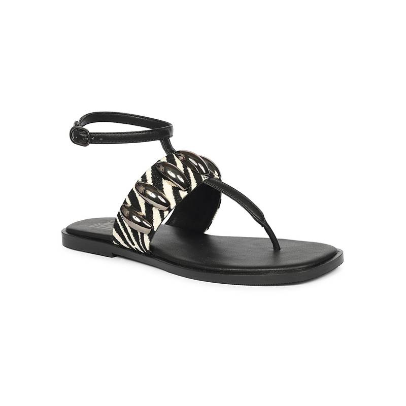 Saint G Women Viviblu Black Sandals (EURO 36)