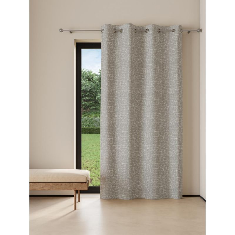 Ddecor Live Beautiful Readymade Eyelet Door Curtain, Grey (7 feet)