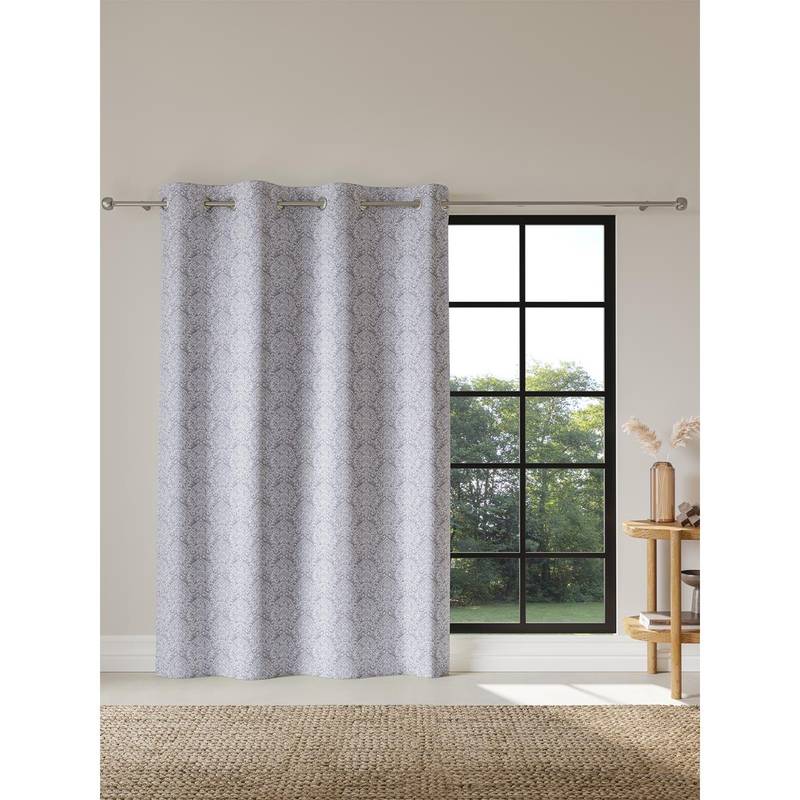 Ddecor Live Beautiful Readymade Eyelet Door Curtain, Grey (9 feet)