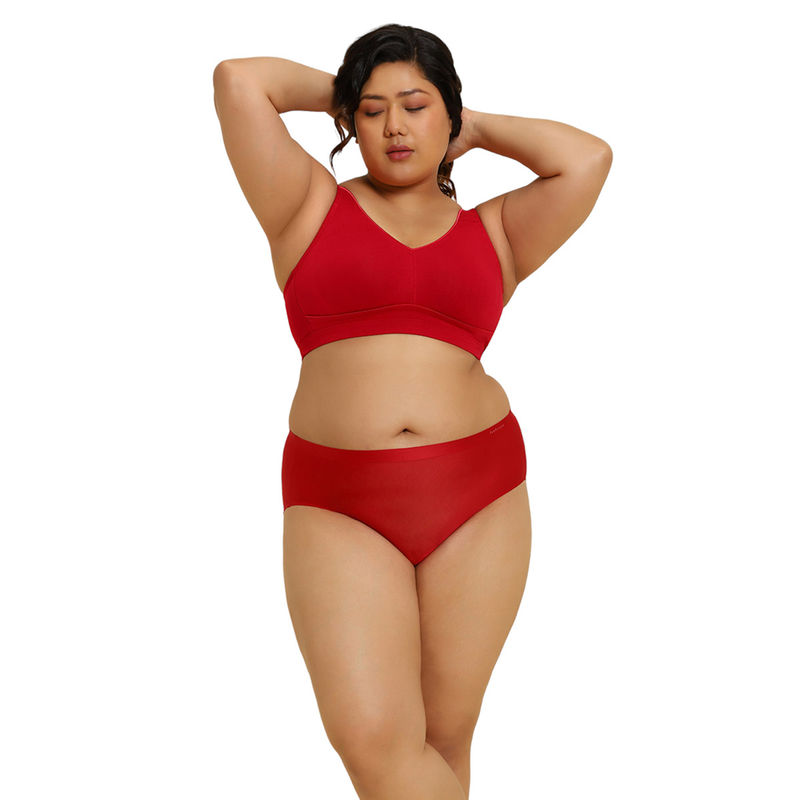 Van Heusen Women Plus Size & Wireless Minimizer Bra - Persian Red (36C)