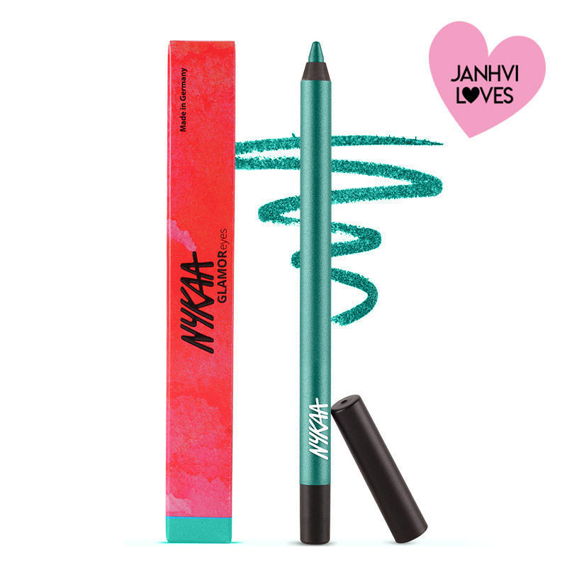 Nykaa Glamoreyes Waterproof & Smudgeproof Shimmer Eye Pencil- Teal Spell