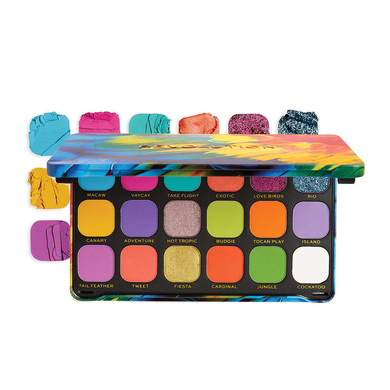 Makeup Revolution Forever Flawless Eyeshadow Palette-18 Smooth & Rich Shade - Bird Of Paradise
