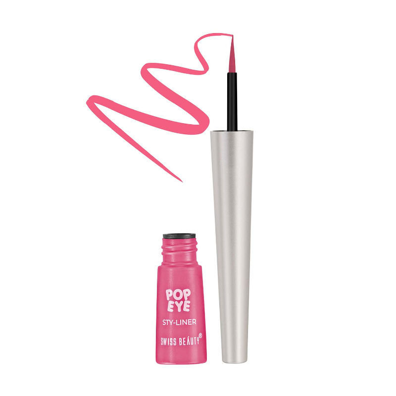 Swiss Beauty Waterproof Pop Eyeliner With Smudge Proof and Quick Drying Formula - 02 Neon Pink