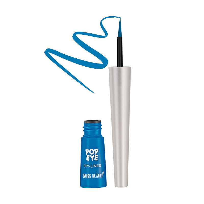 Swiss Beauty Waterproof Pop Eyeliner With Smudge Proof and Quick Drying Formula - 04 Bluebird