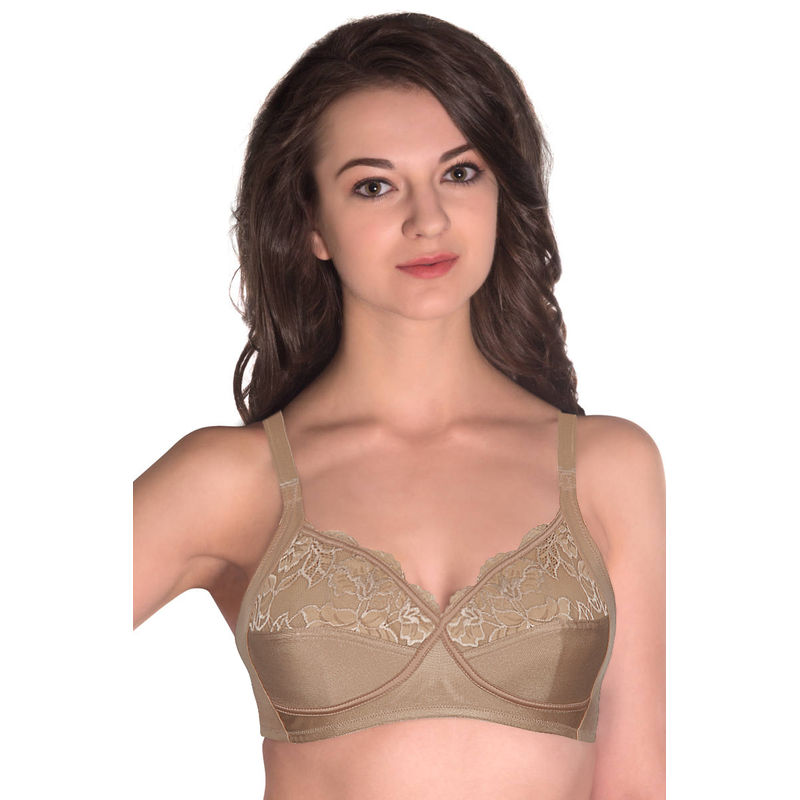 Buy online Nude Lace Bra from lingerie for Women by Amante for ₹645 at 0%  off
